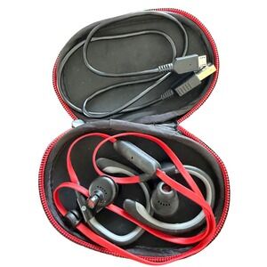 Beats by Dre Powerbeats 2 Wireless In-Ear Headphones Black Red with Case